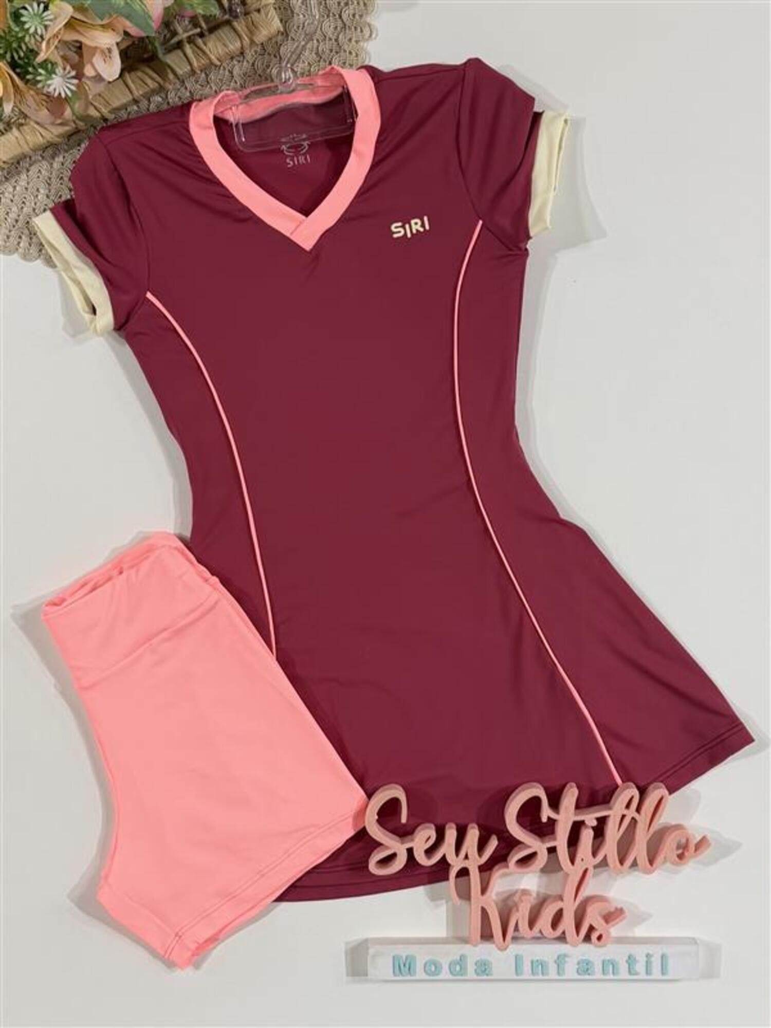 Vestido Infantil Siri Kids Sport Laura Vermelho 42623