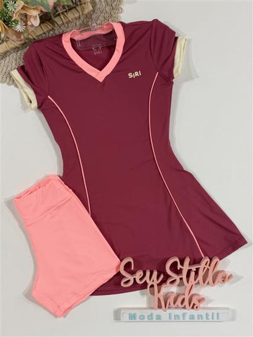 Vestido Infantil Siri Kids Sport Laura Vermelho 42623