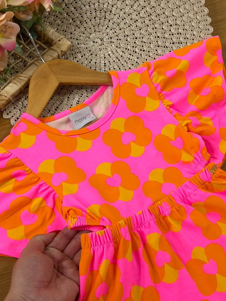 Vestido Infantil Momi Rosa Flowers