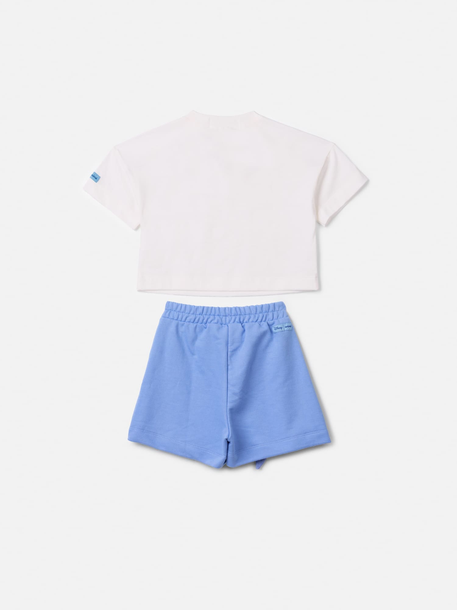 Conjunto Infantil Animê Verão com Shorts Saia Azul e Blusa Branca Minnie Tênista Disney