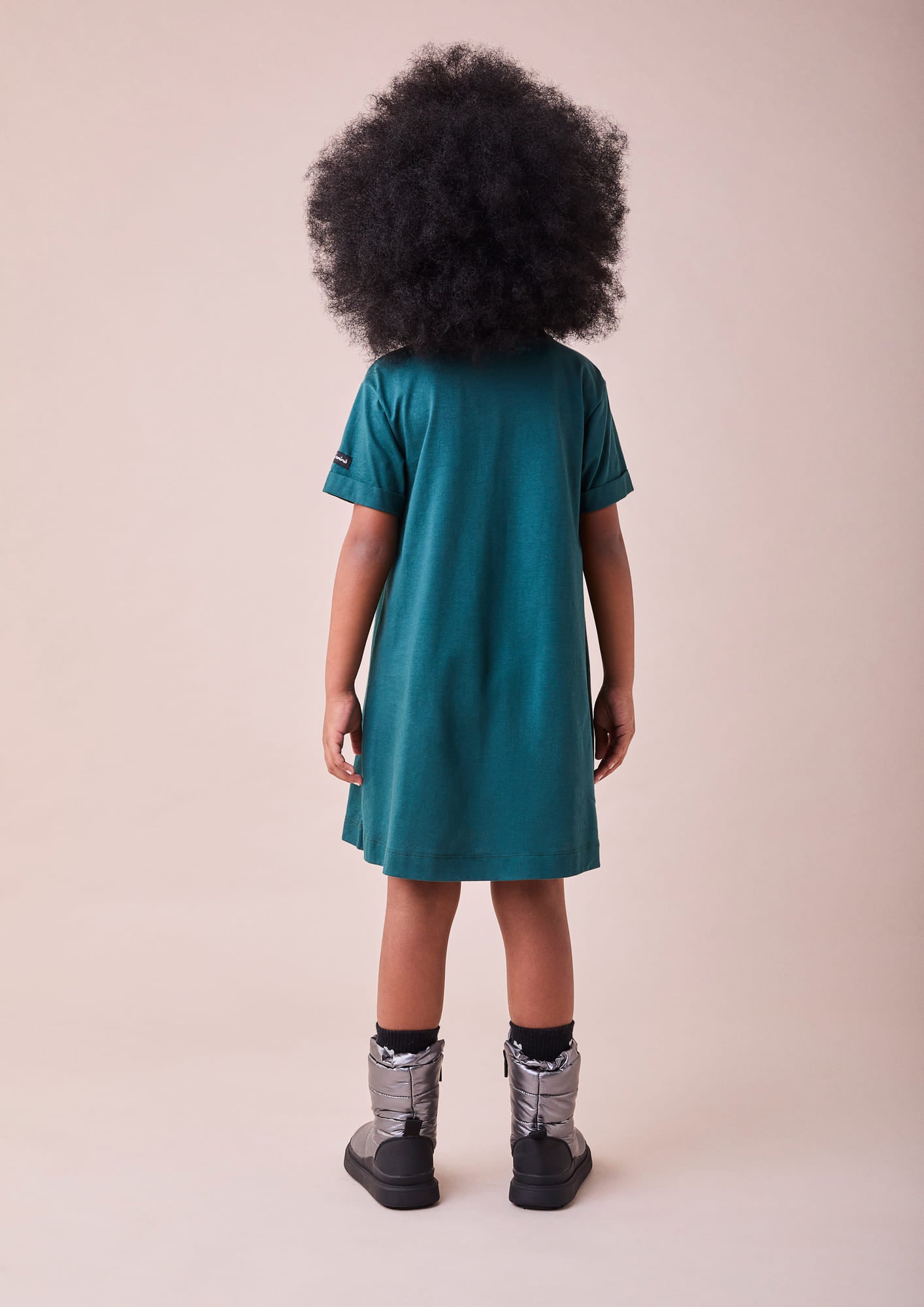 Vestido Infantil Animê Inverno Verde Mickey Disney