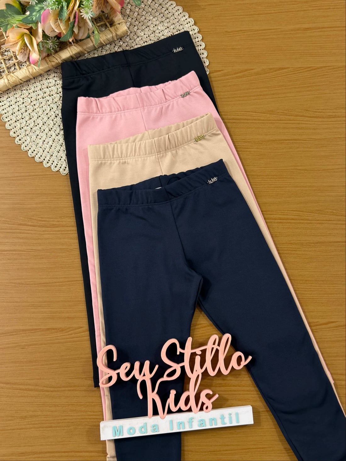 Calça Legging Infantil Kukiê Inverno Térmica Azul Marinho