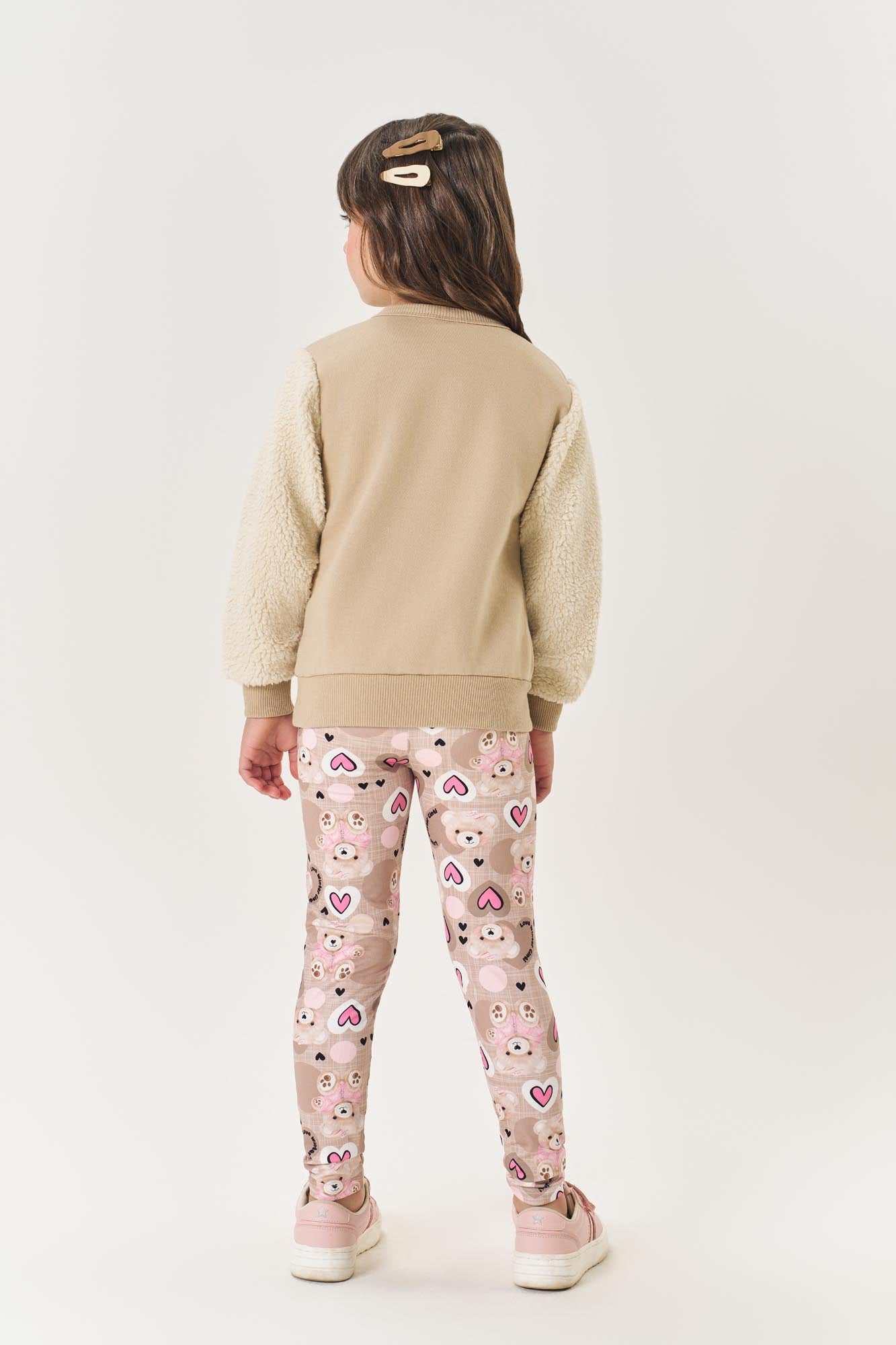 Conjunto Infantil Cinti Inverno Calça e Moletom Flanelado Ursinhos