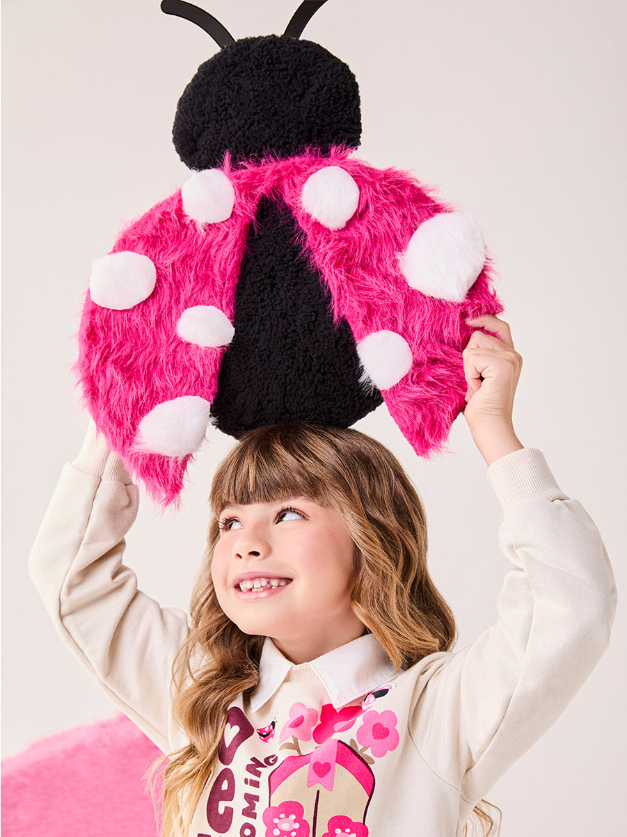 Conjunto Infantil Bimbi Inverno com Calça Legging e Moletom sem Flanela Bege Lovely