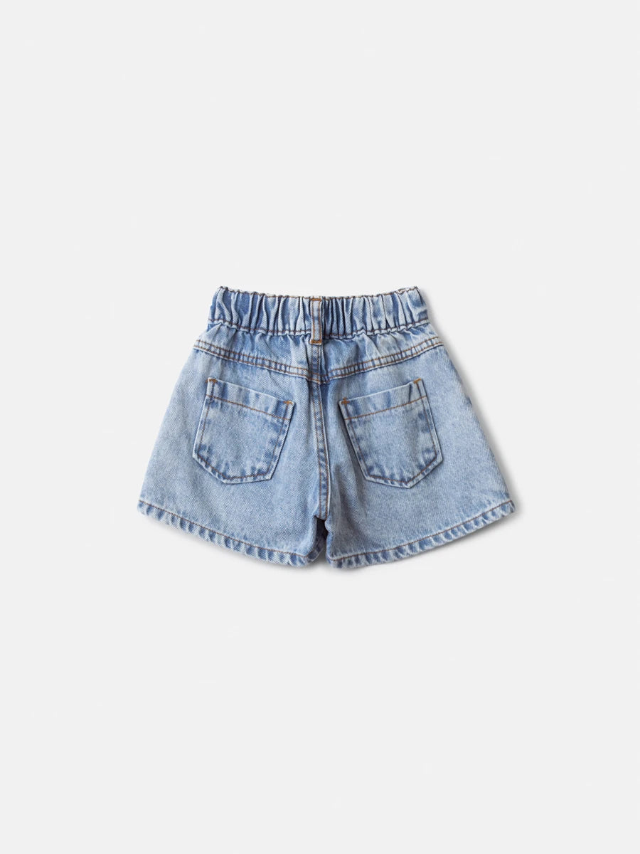 Shorts Infantil  Menina Animê Jeans Floral