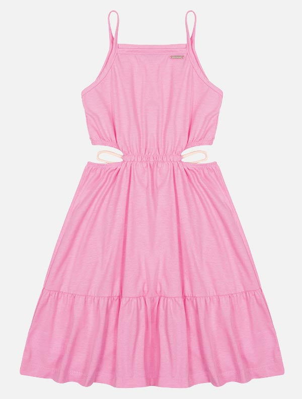 Vestido Infantil Catavento Verão Rosa