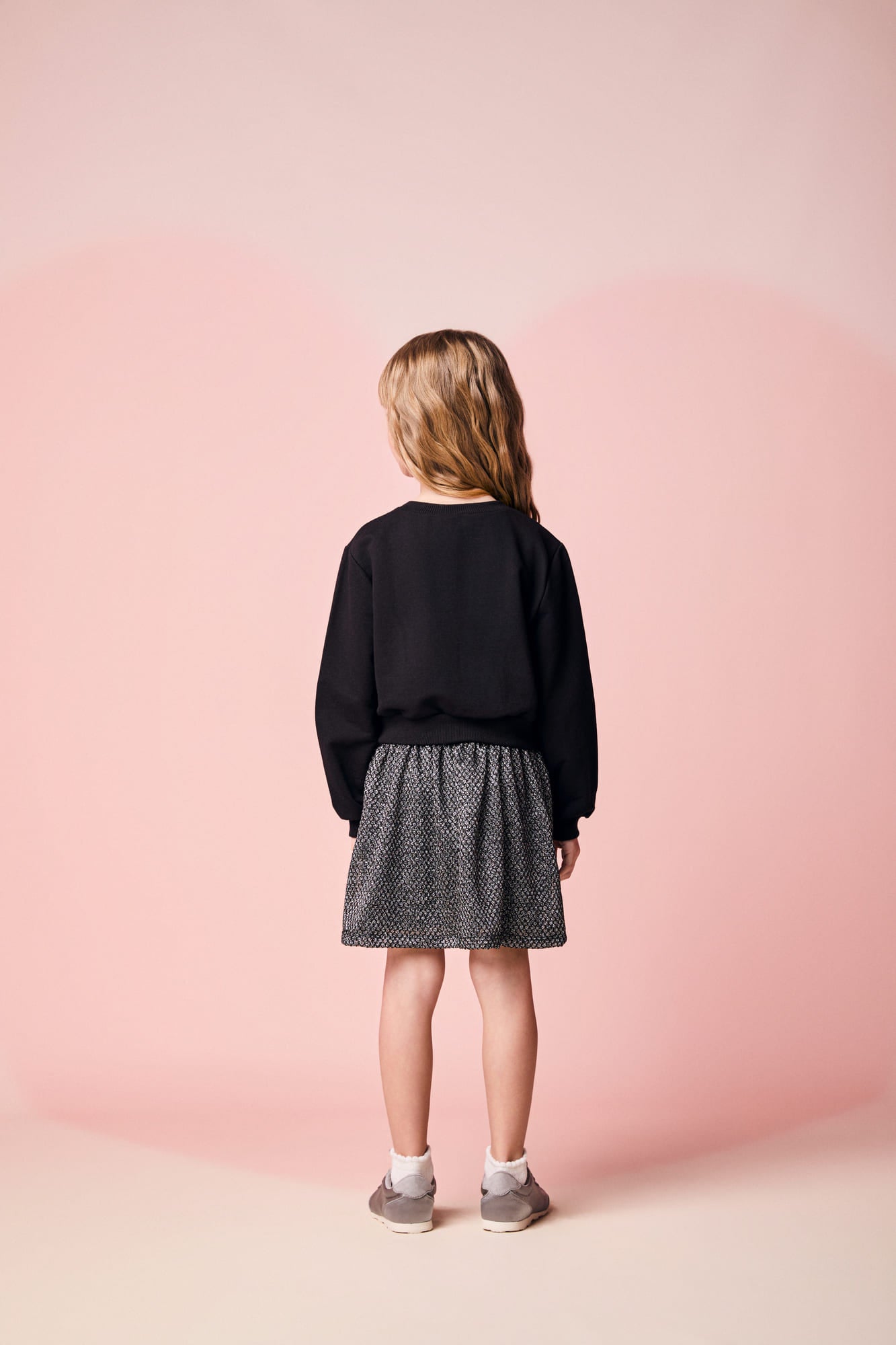 Vestido Infantil Momi Inverno com Casaco Preto Daisy Disney