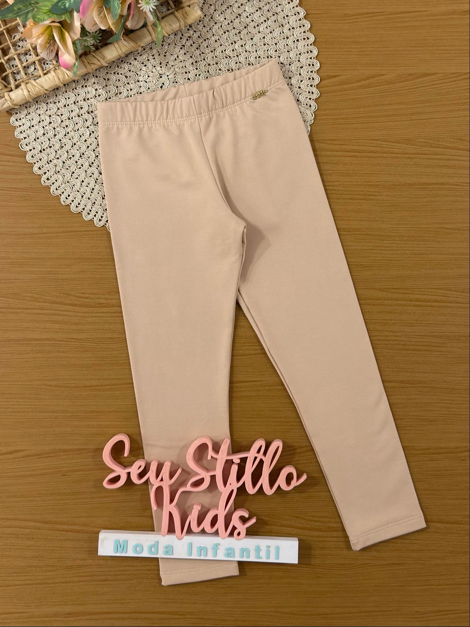 Calça Legging Infantil Kukiê Inverno Térmica Bege