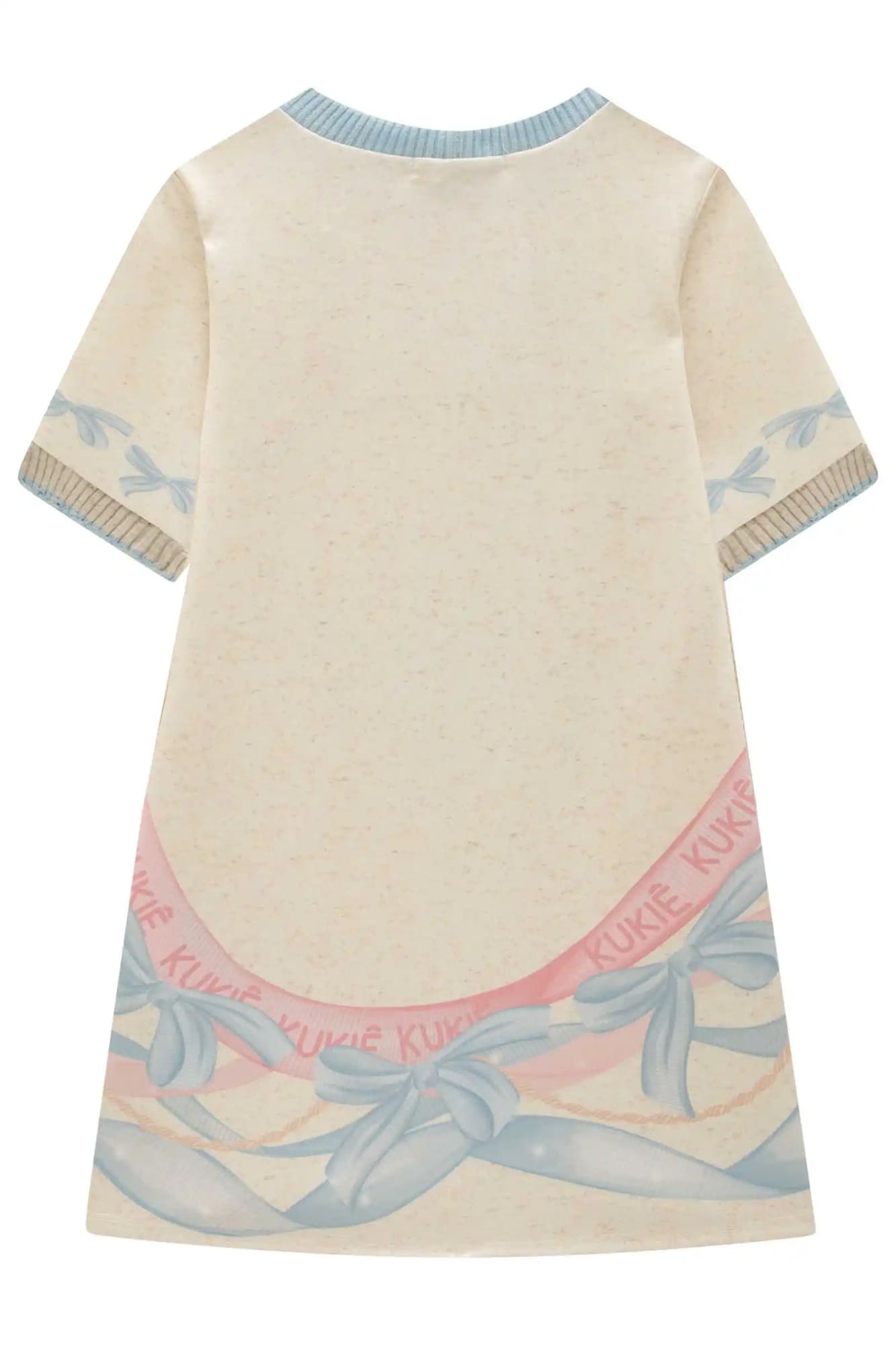 Vestido Infantil Kukiê Inverno Off White Ursinha no Parque