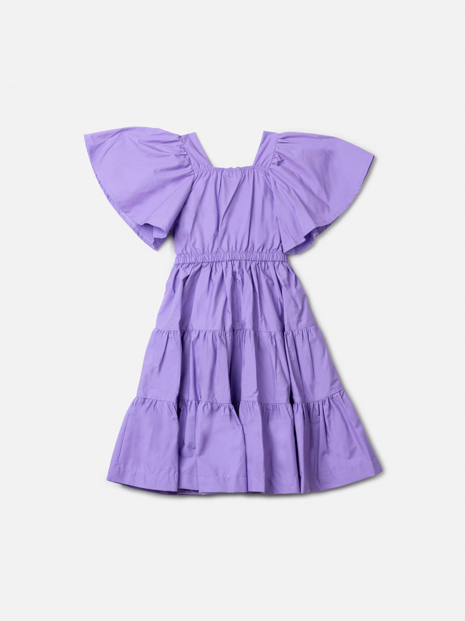 Vestido Infantil Animê Verão Lilás com Laço