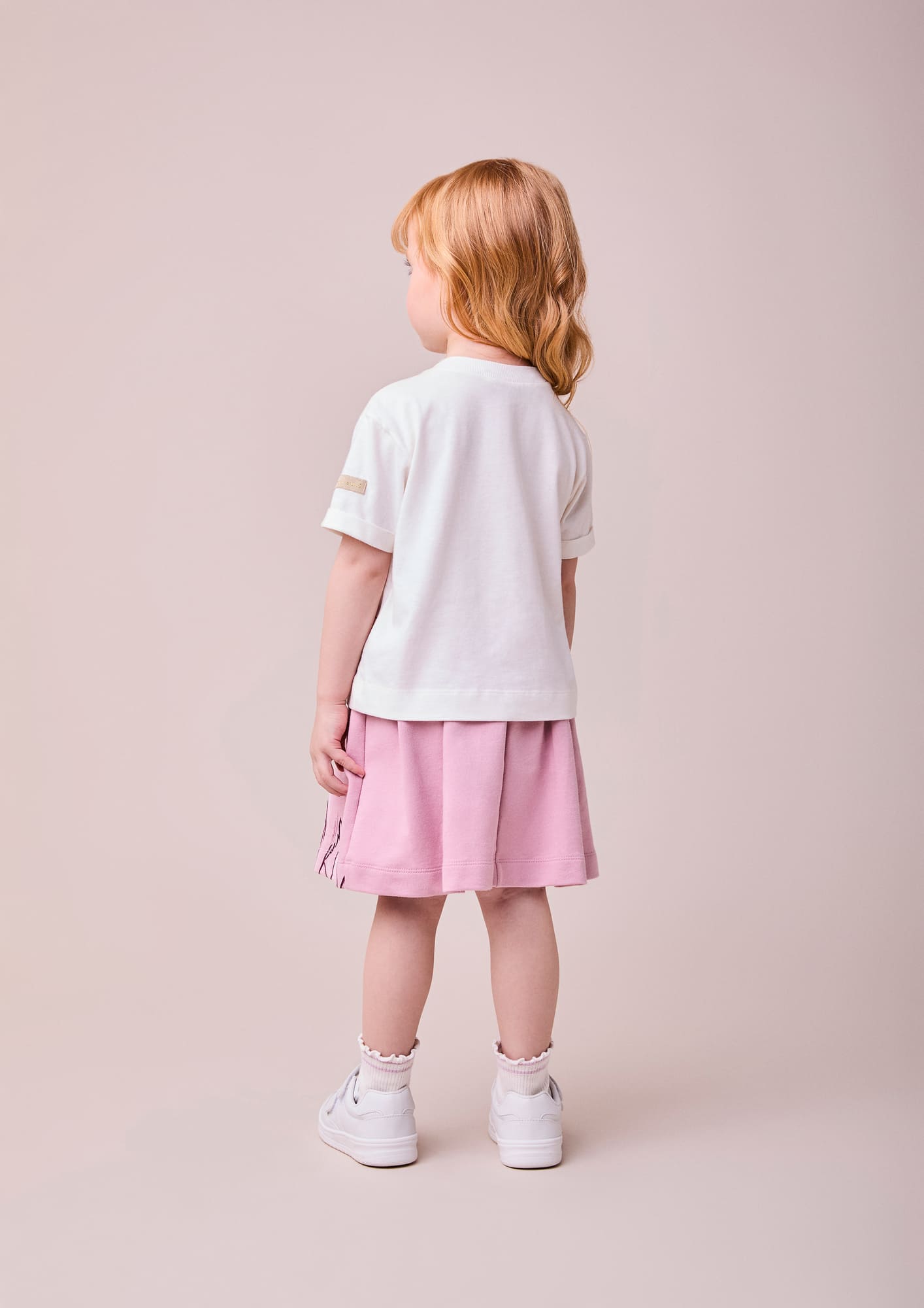 Conjunto Infantil Animê Inverno com Saia Rosa e Blusa A Dama e o Vagabundo Disney