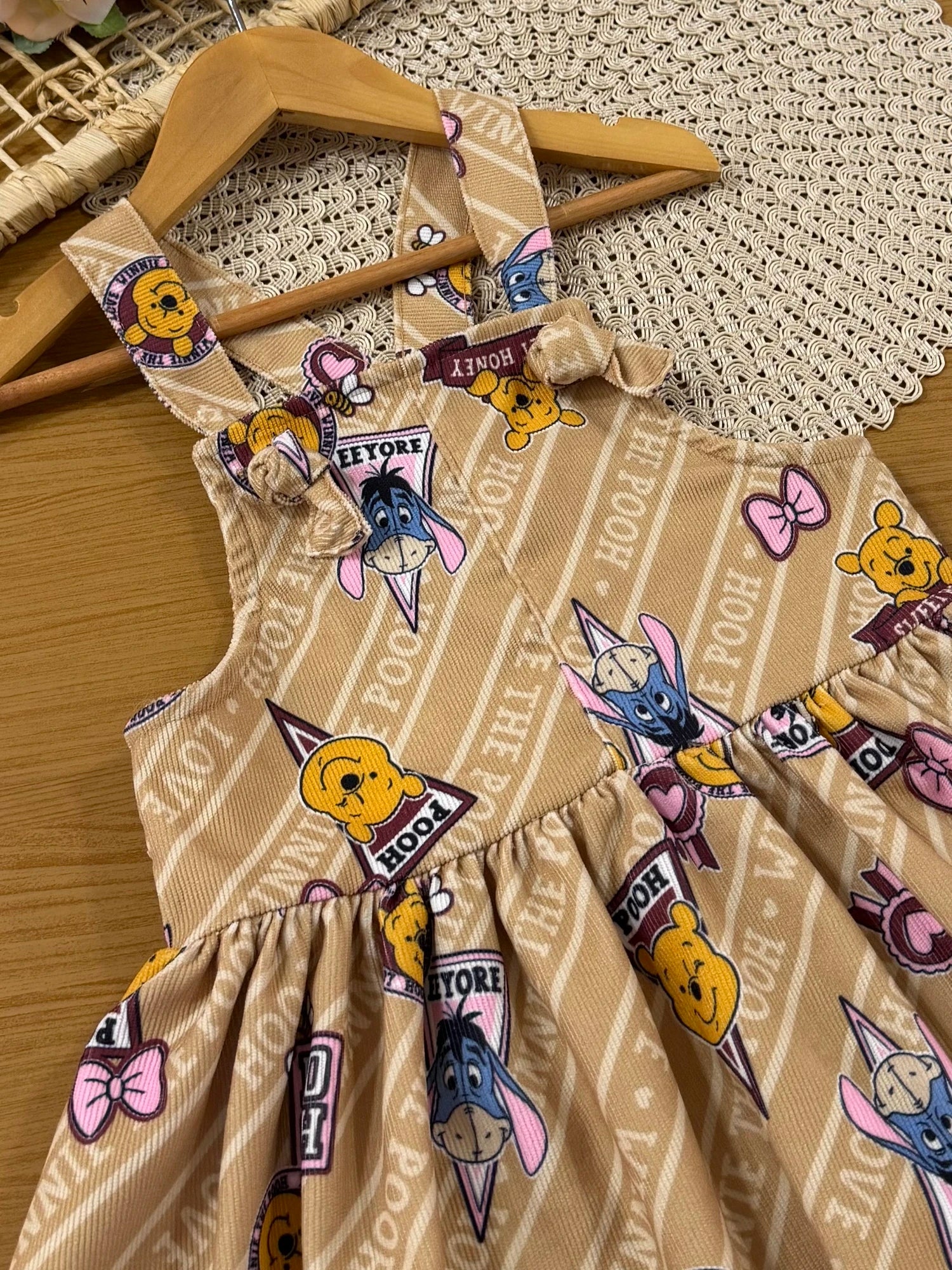 Salopete Infantil Momi Inverno Bege Ursinho Pooh