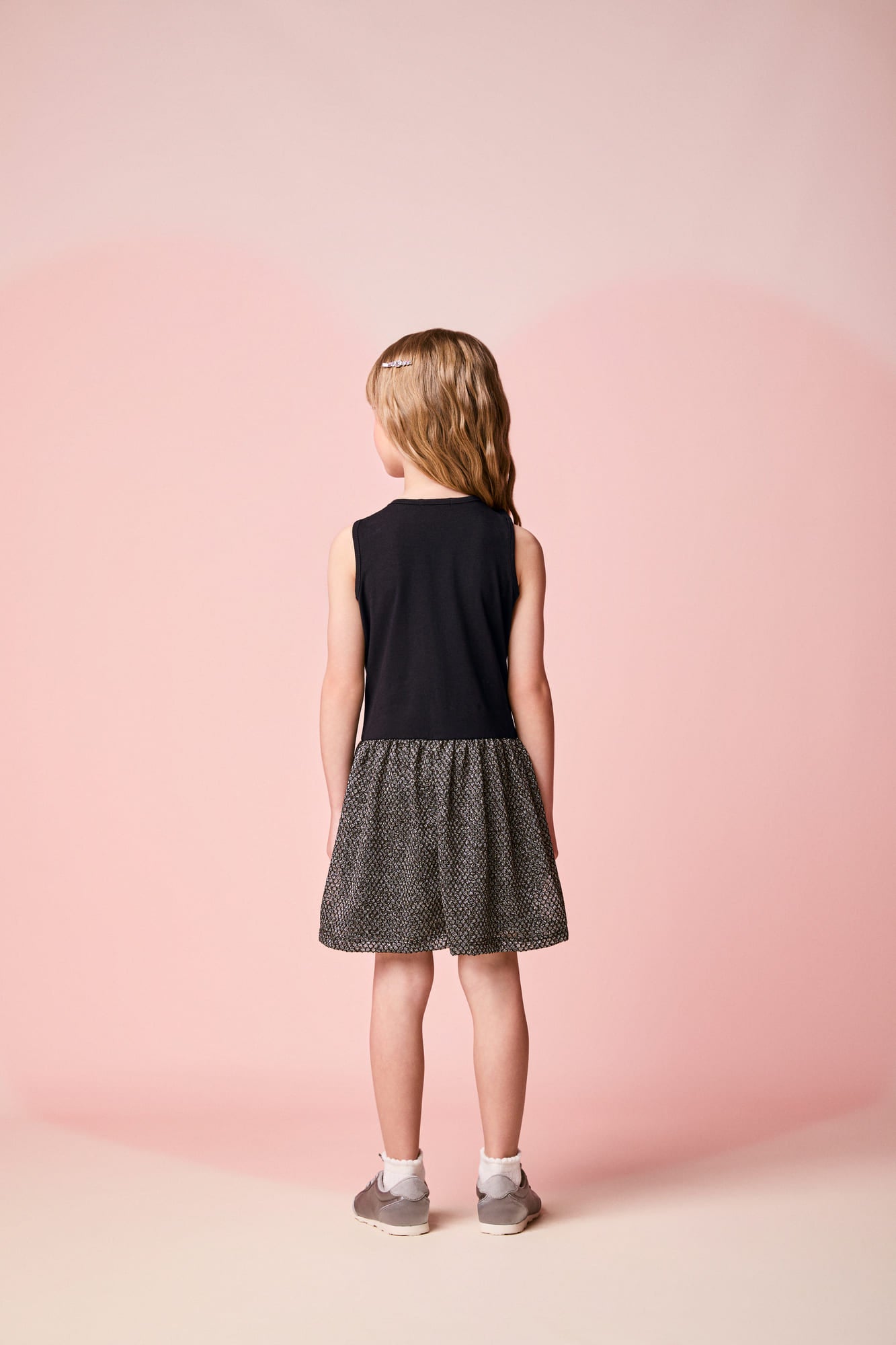 Vestido Infantil Momi Inverno com Casaco Preto Daisy Disney