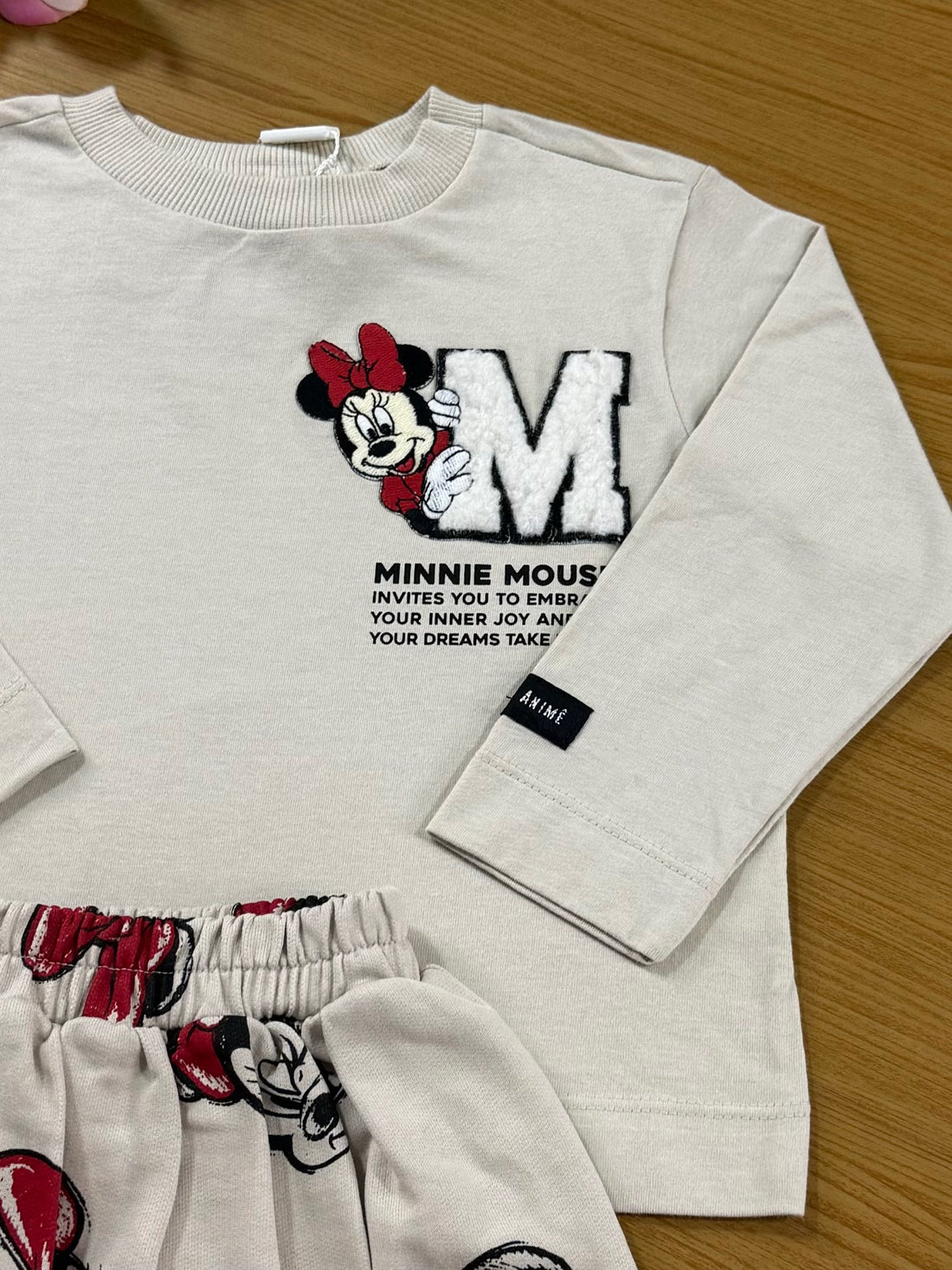 Conjunto Infantil Animê Inverno Saia e Blusa Minnie Disney
