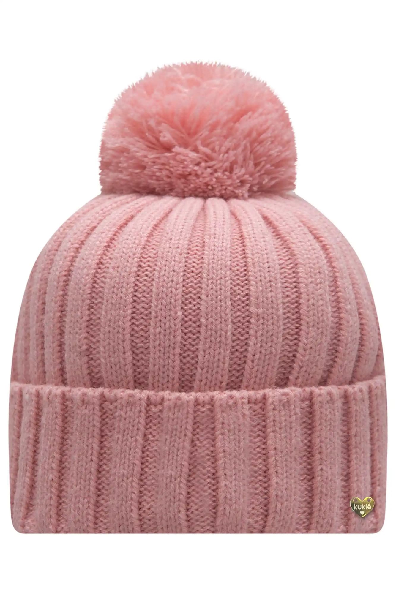 Gorro Infantil Kukie Inverno Tricot Rosa Pompom