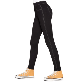 Legging Infantil Lupo Fio 150 Imita Jeans Preta