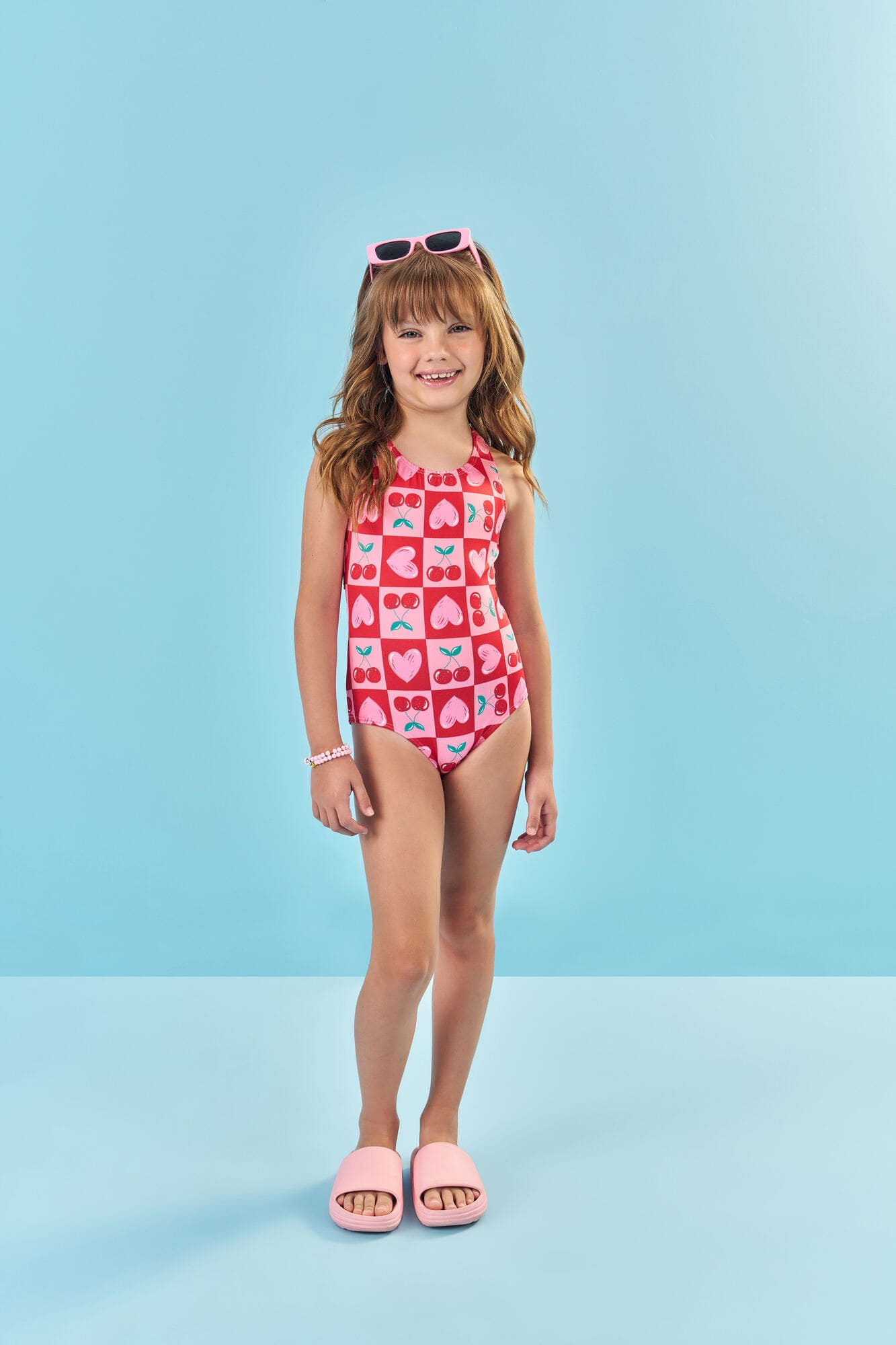 Maiô Infantil Cinti Verão Rosa Cerejinha