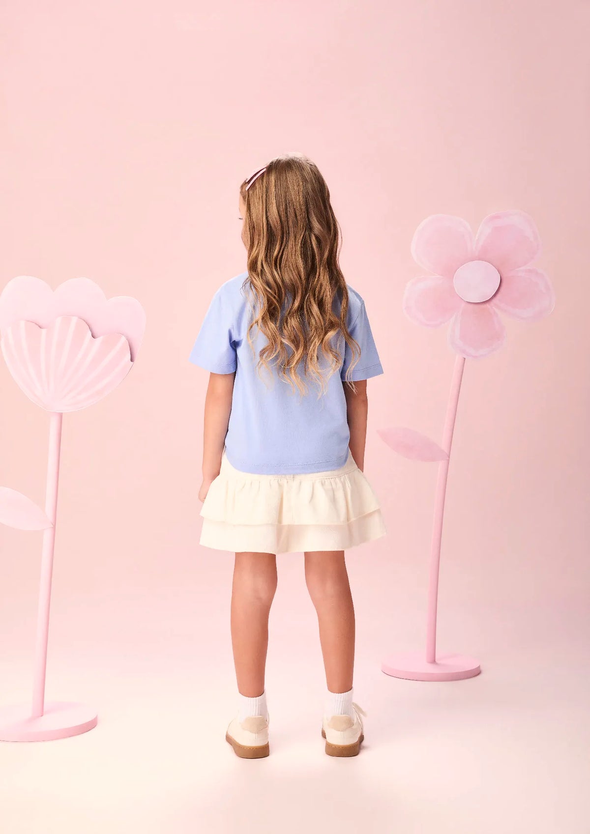 Blusa Infantil Menina Momi Azul Frutinhas