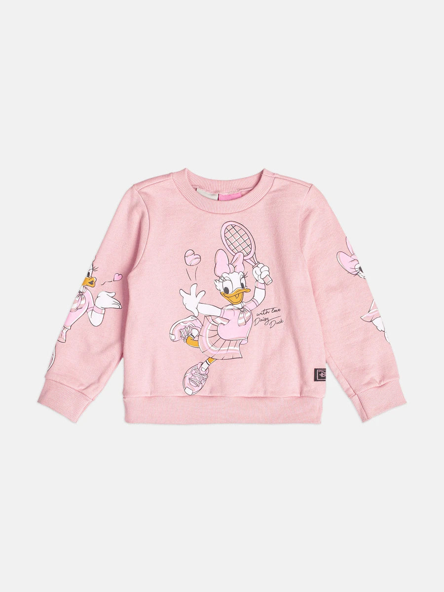 Moletom Infantil Momi Inverno Flanelado Rosa Daisy Tênista