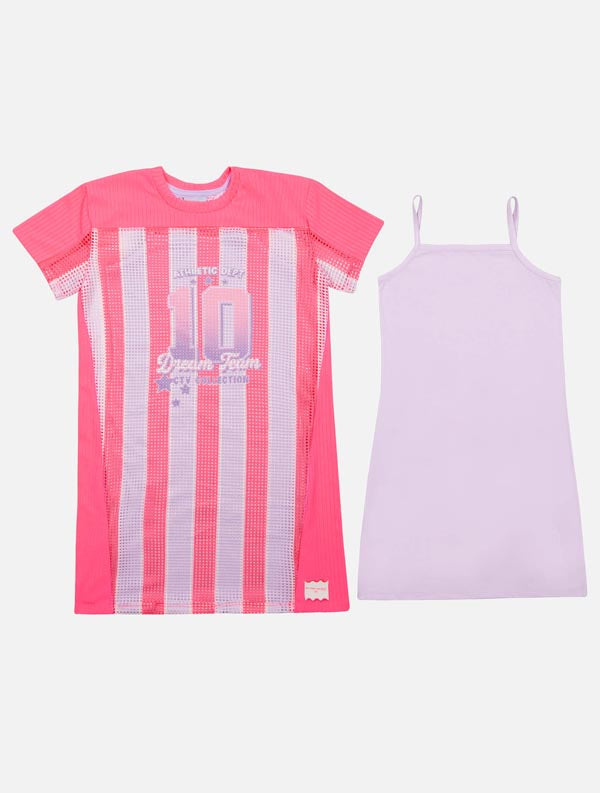 Vestido Infantil Catavento Verão Tela Neon