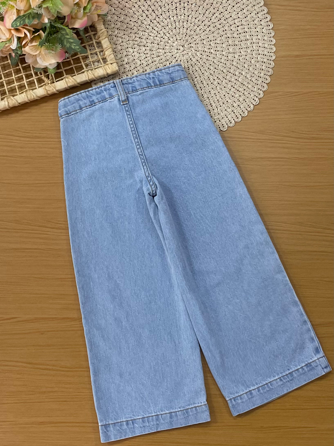 Calça Infantil Momi Inverno Jeans Floral