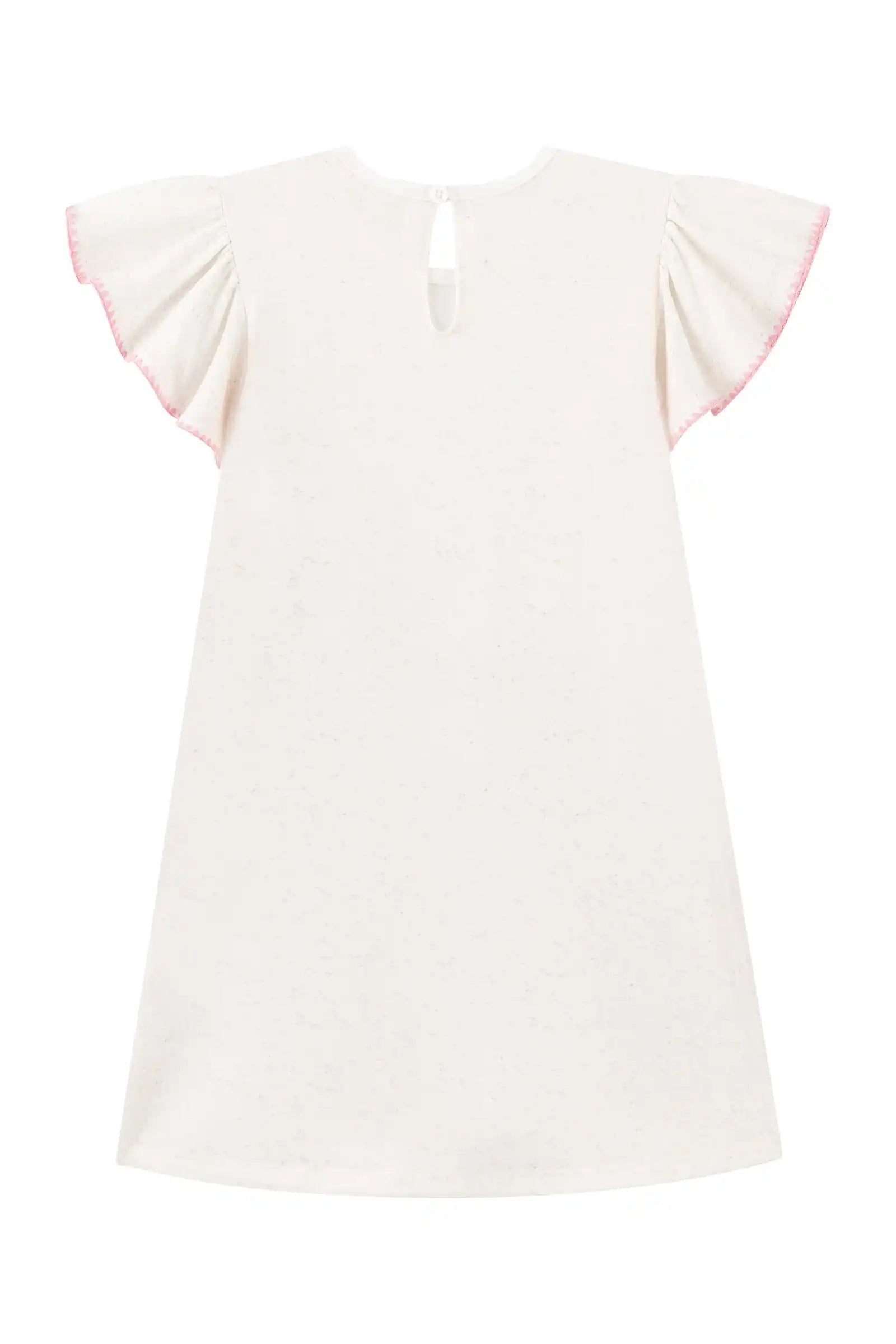 Vestido Infantil Kukiê Inverno Off White Menininha na Floresta