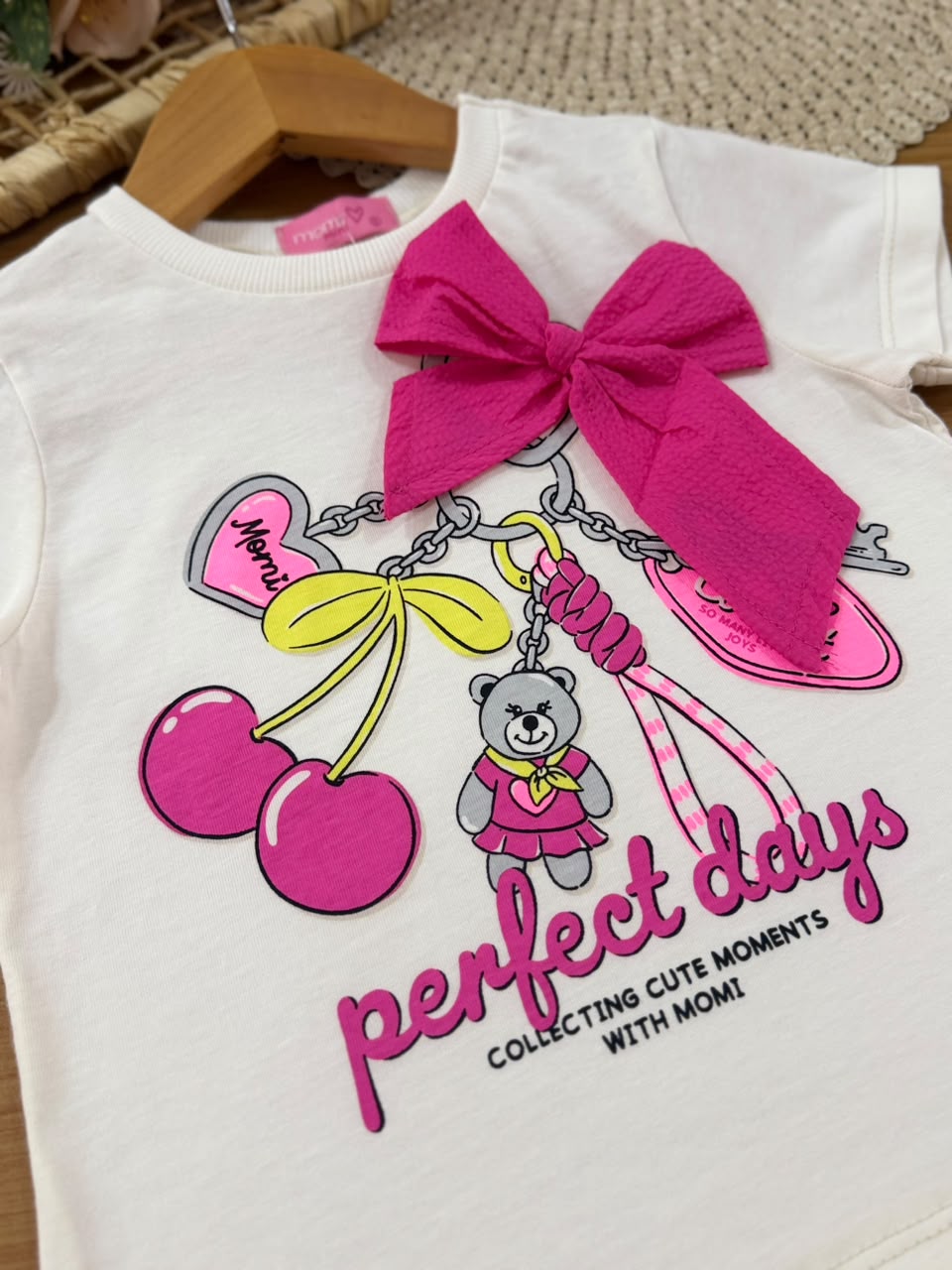 Blusa Infantil Momi Branca Chaveirinho