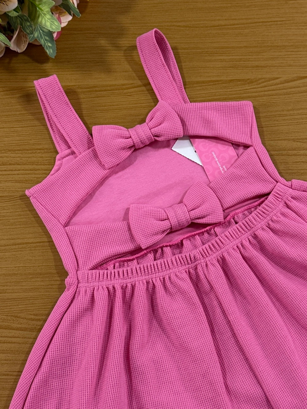 Vestido Infantil Cinti Verão Rosa Cereja