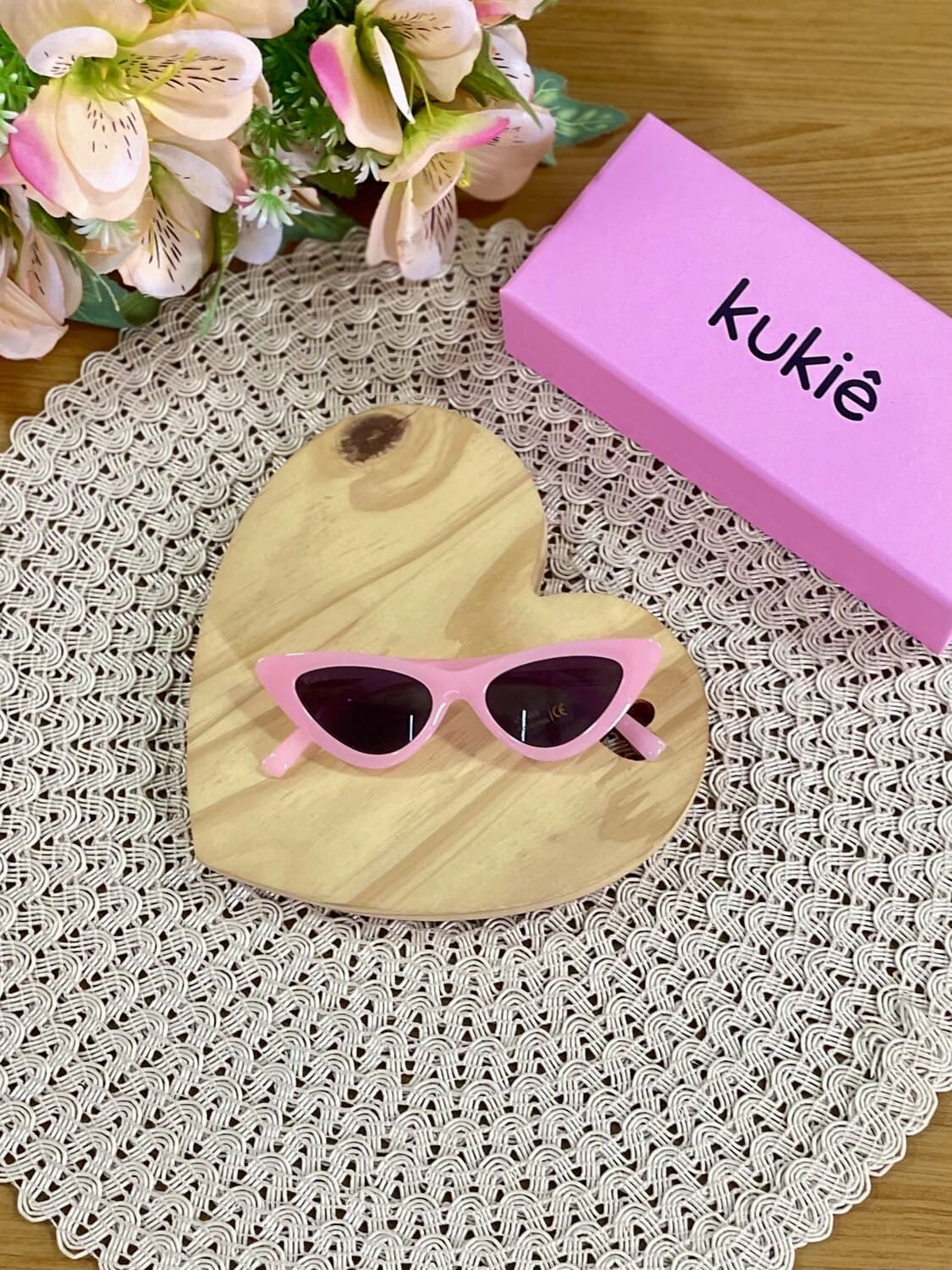 Óculos de Sol Infantil Kukie Verão Rosa Gatinho