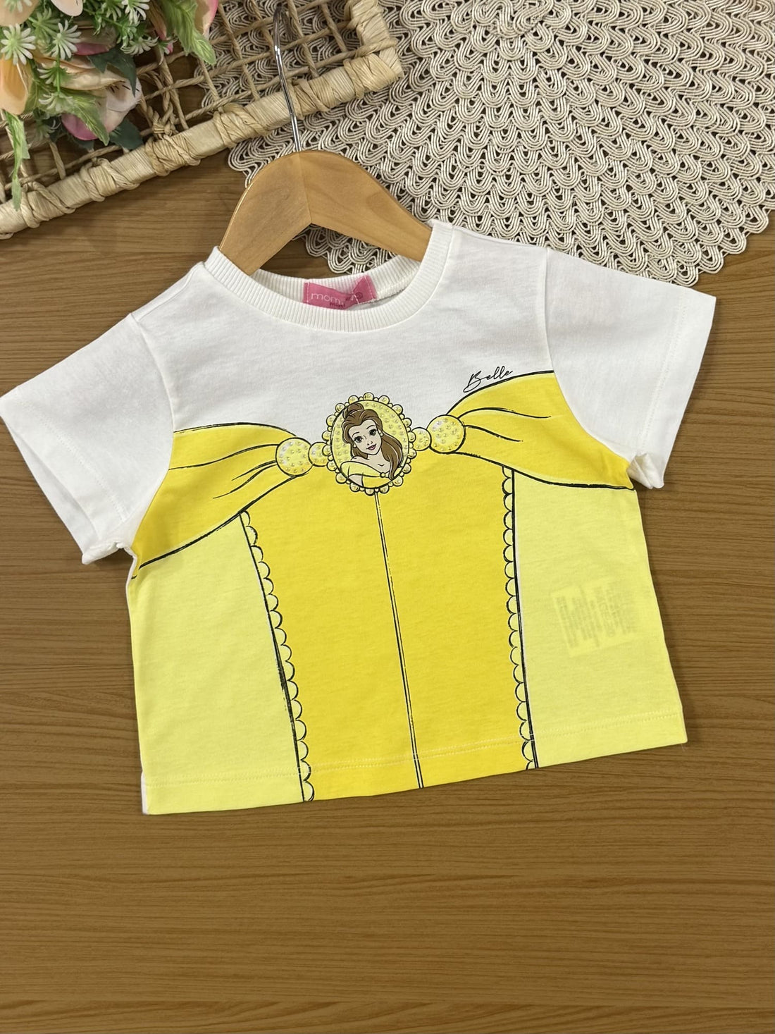 Conjunto Infantil Momi Verão com Saia e Blusa Amarela Bela