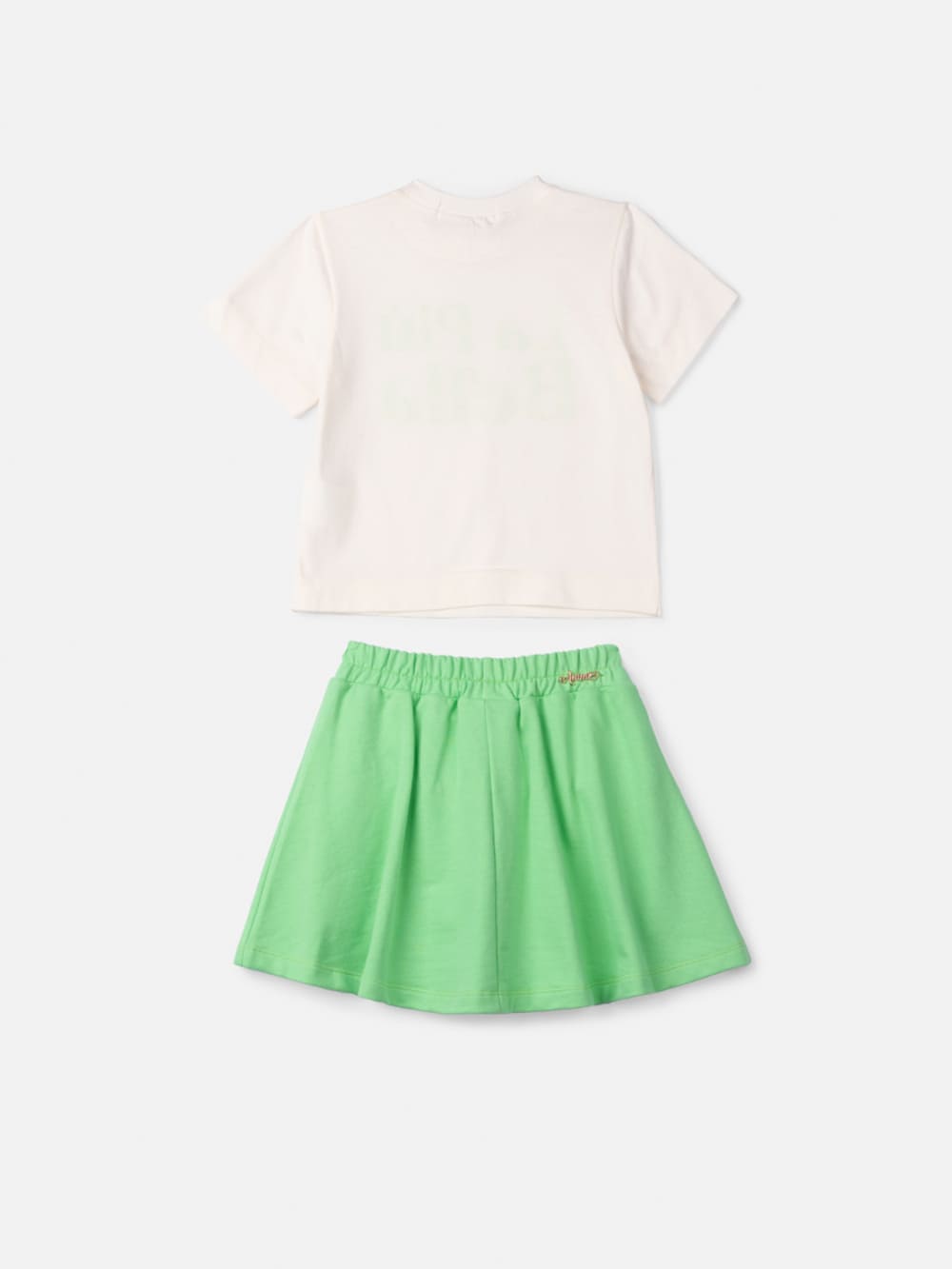 Conjunto Infantil Animê Verão Saia Verde e Blusa La Piu Bella