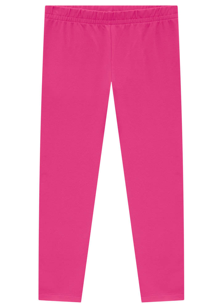 Calça Legging Infantil Brandili Inverno Flanelada Rosa