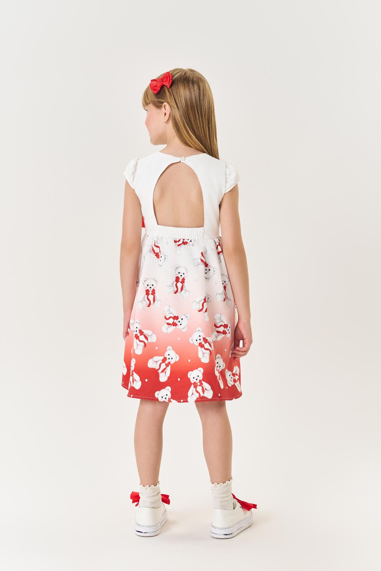 Vestido Infantil Cinti Inverno Ursinho com Bolero