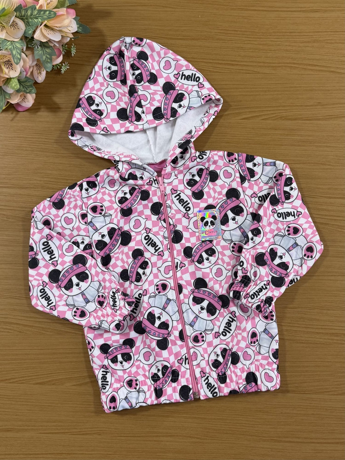 Conjunto Infantil Cinti Inverno Calça e Jaqueta Flanelada Panda