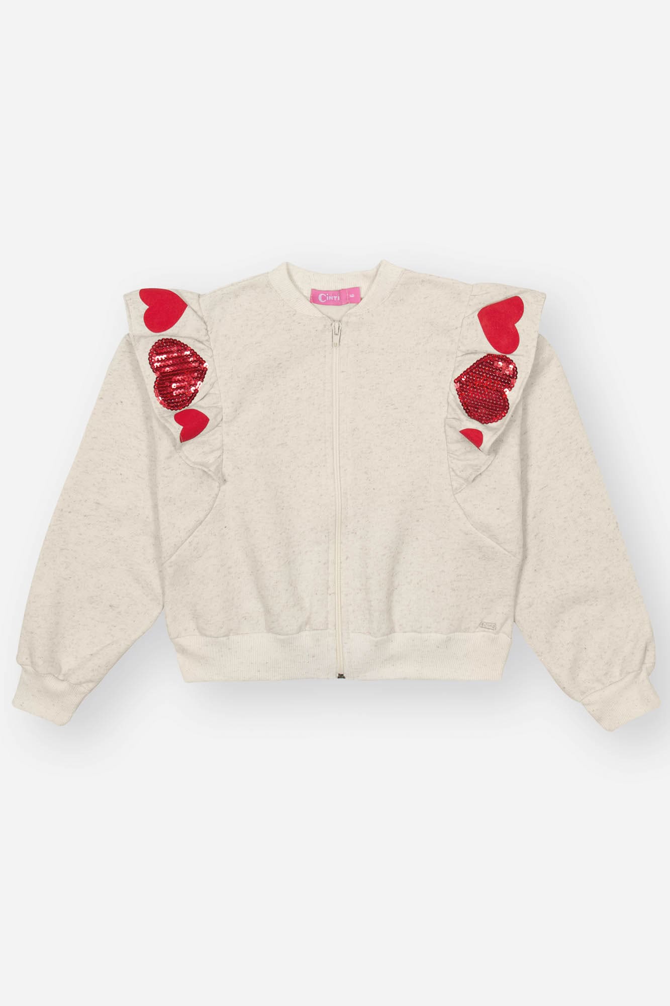 Conjunto Infantil Cinti Inverno Calça e Moletom Flanelado Corações