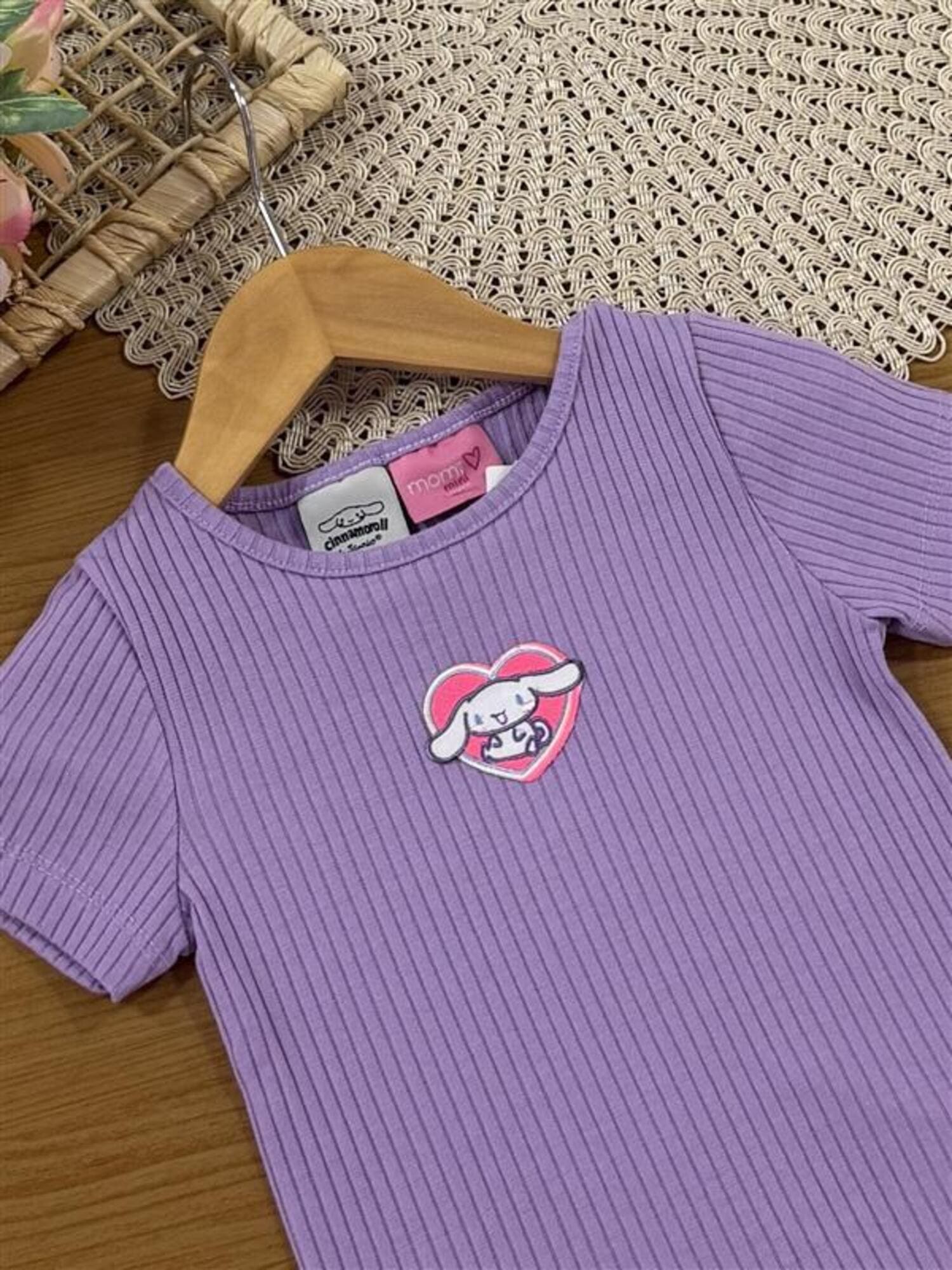 Blusa Infantil Momi Verão Lilás Cinnamoroll