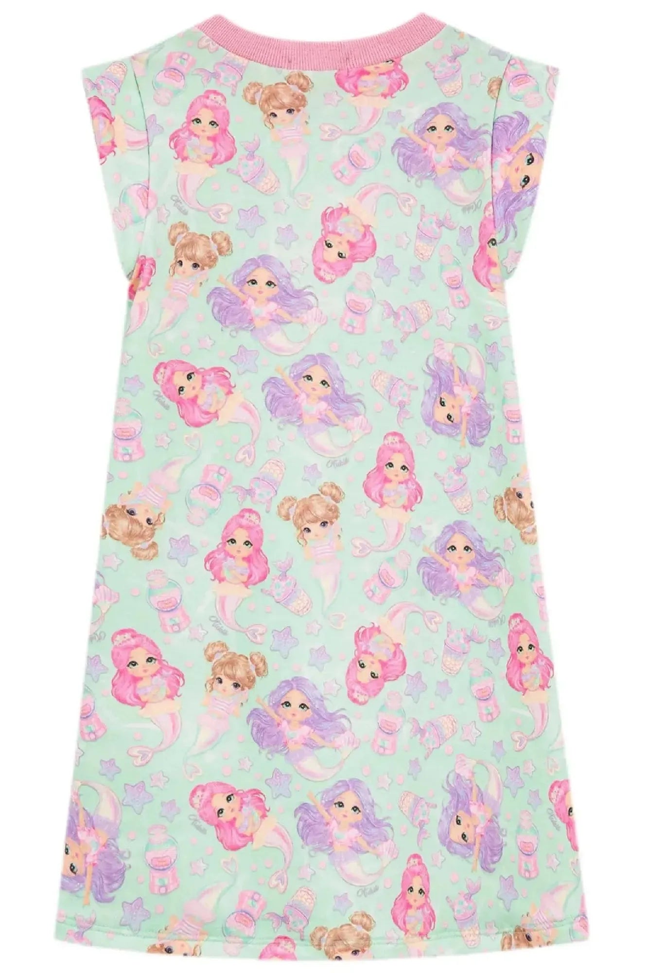 Vestido Infantil Kukiê Verde Sereias