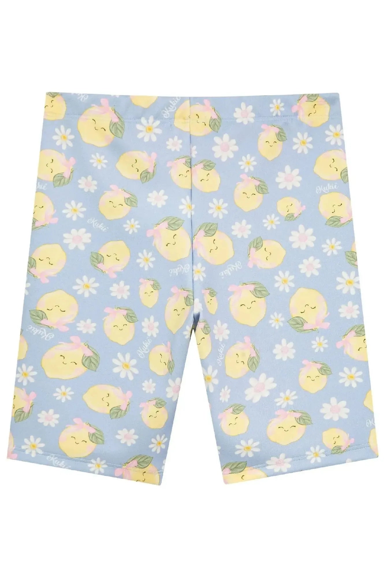 Shorts Ciclista Infantil Menina Kukiê Azul Limãozinho