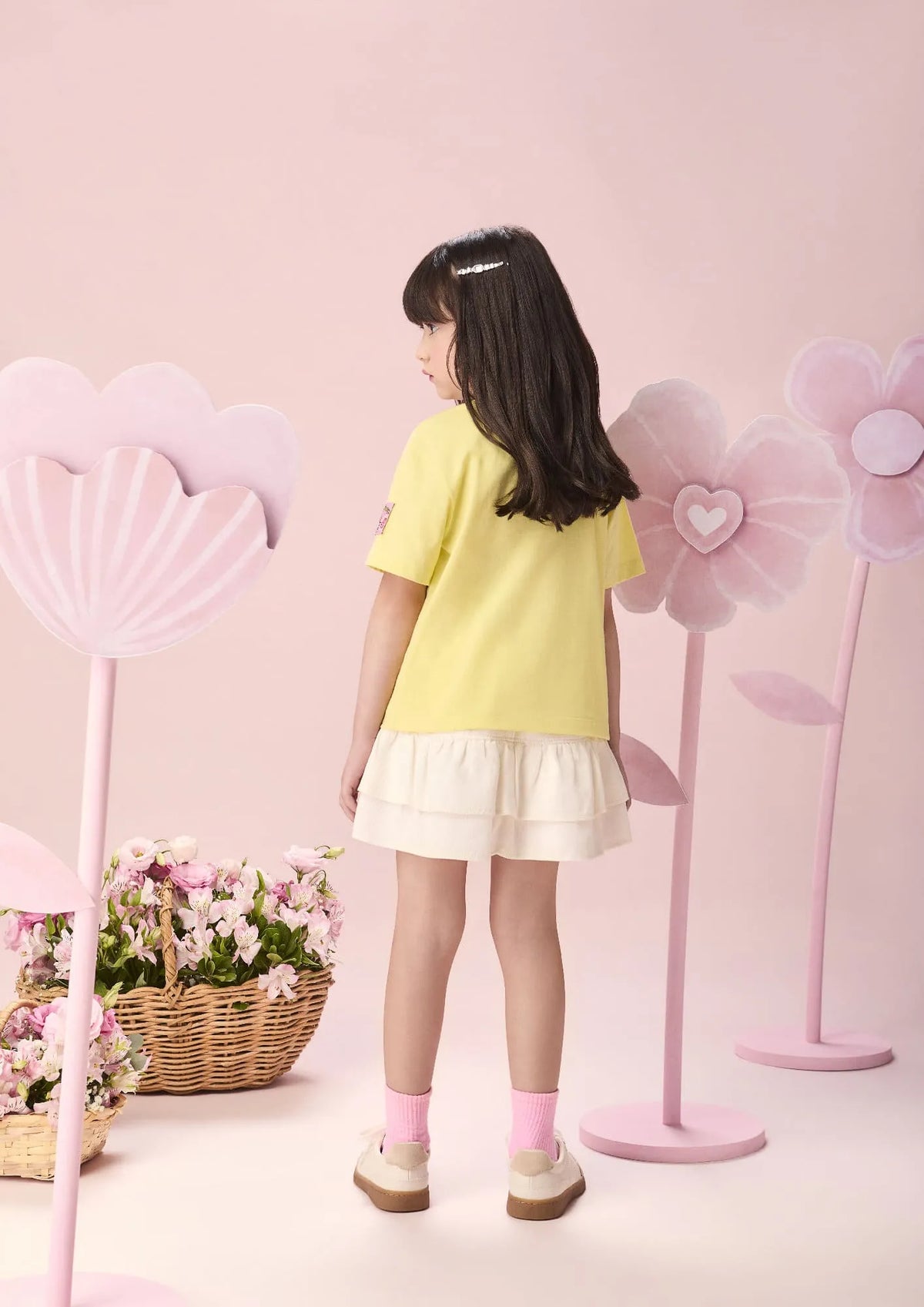 Blusa Infantil Menina Momi Amarela Hello Kitty Strass