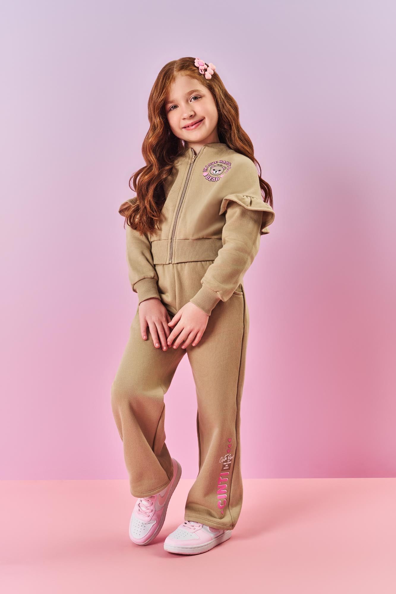 Conjunto Infantil Cinti Inverno Calça e Jaqueta Ursinho