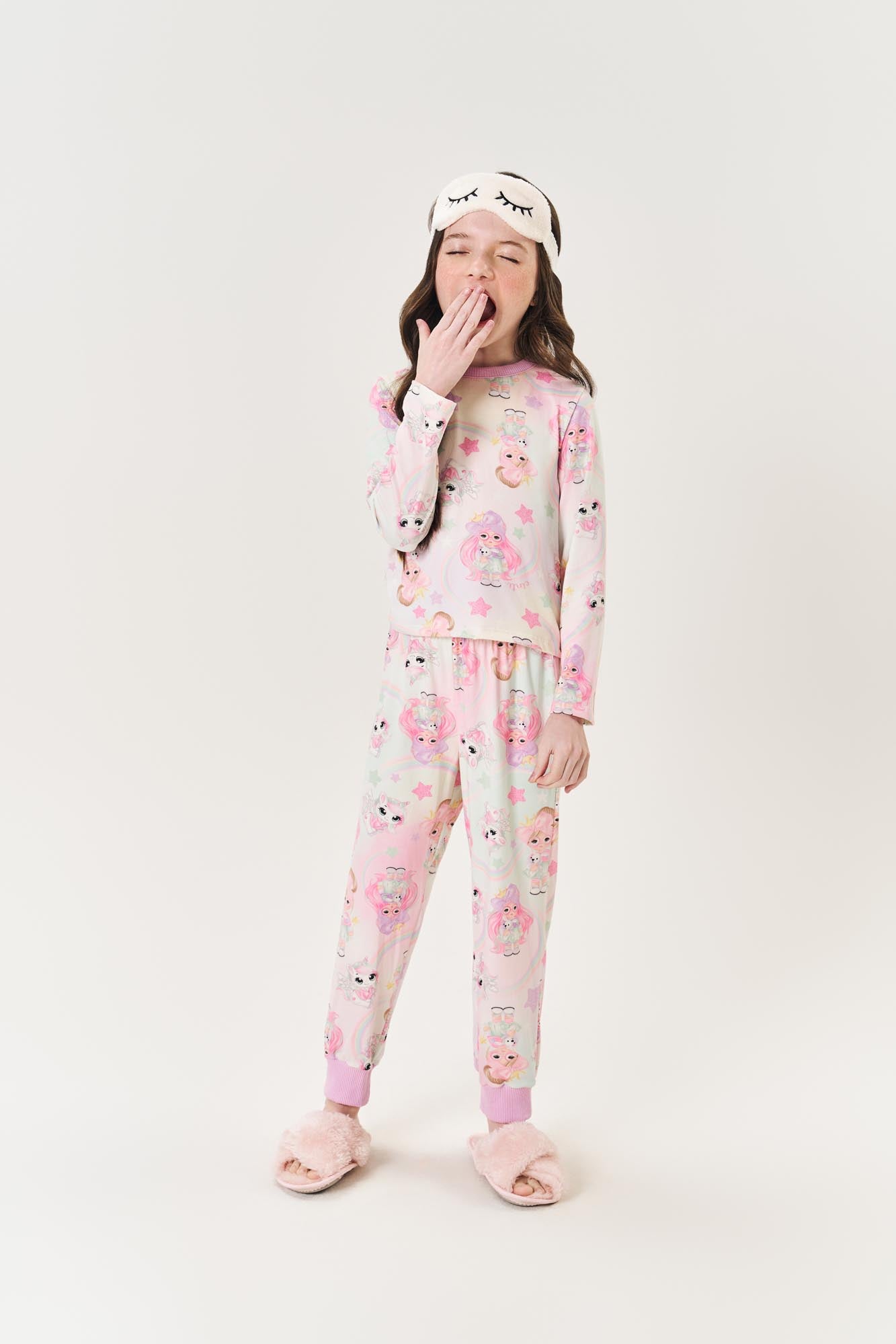 Pijama Infantil Cinti Inverno Calça e Blusa Unicórnio Brilhinho