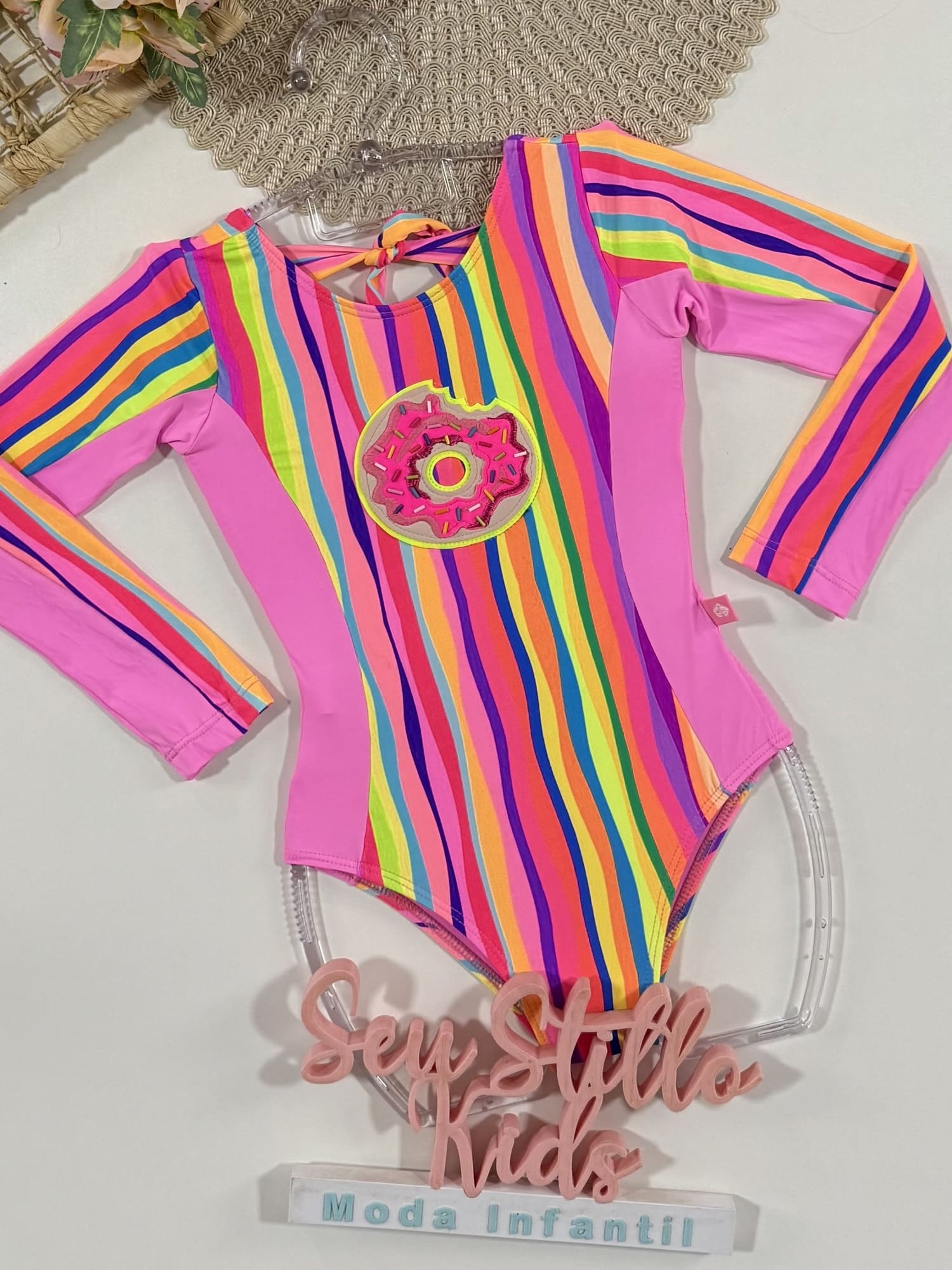 Maiô Infantil Siri Kids Manga Longa Maite Donut 40274