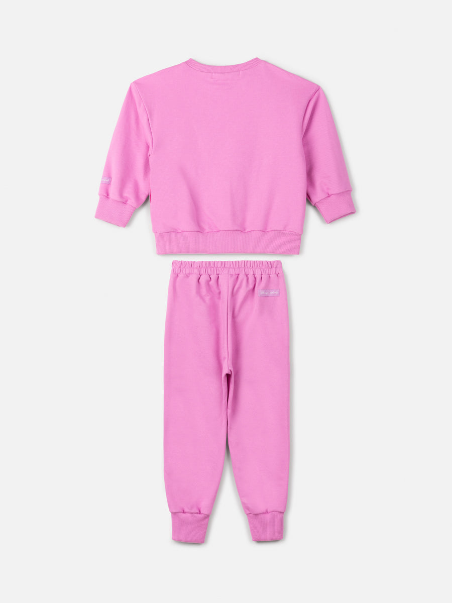 Conjunto Infantil Animê Calça e Moletom Rosa Minnie Disney