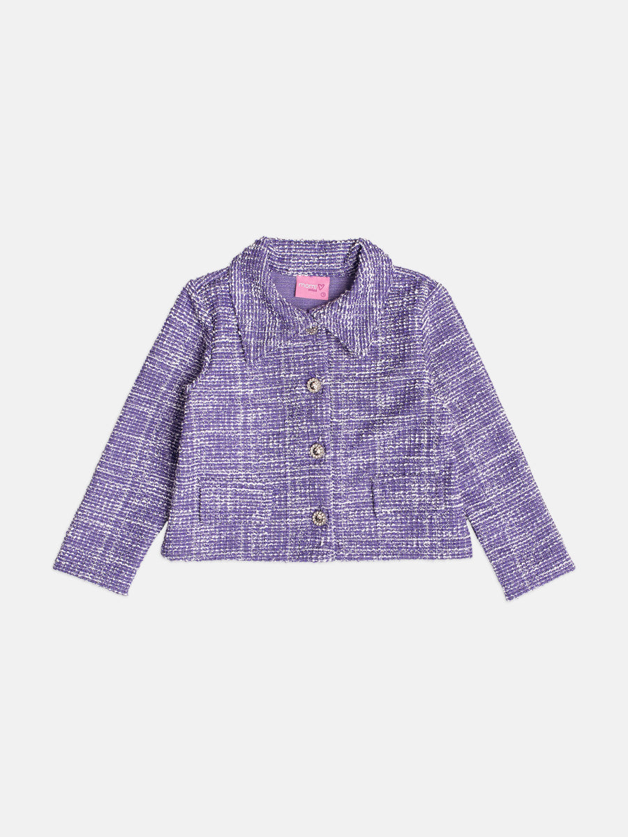 Jaqueta Infantil Momi Inverno Lilás com Brilho