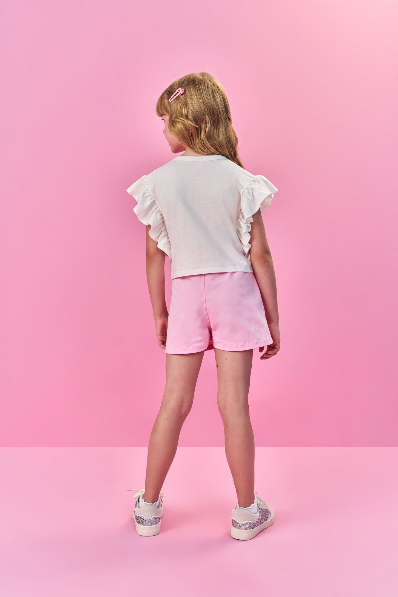 Blusa Infantil Cinti Verão Branca Cerejinha com Strass