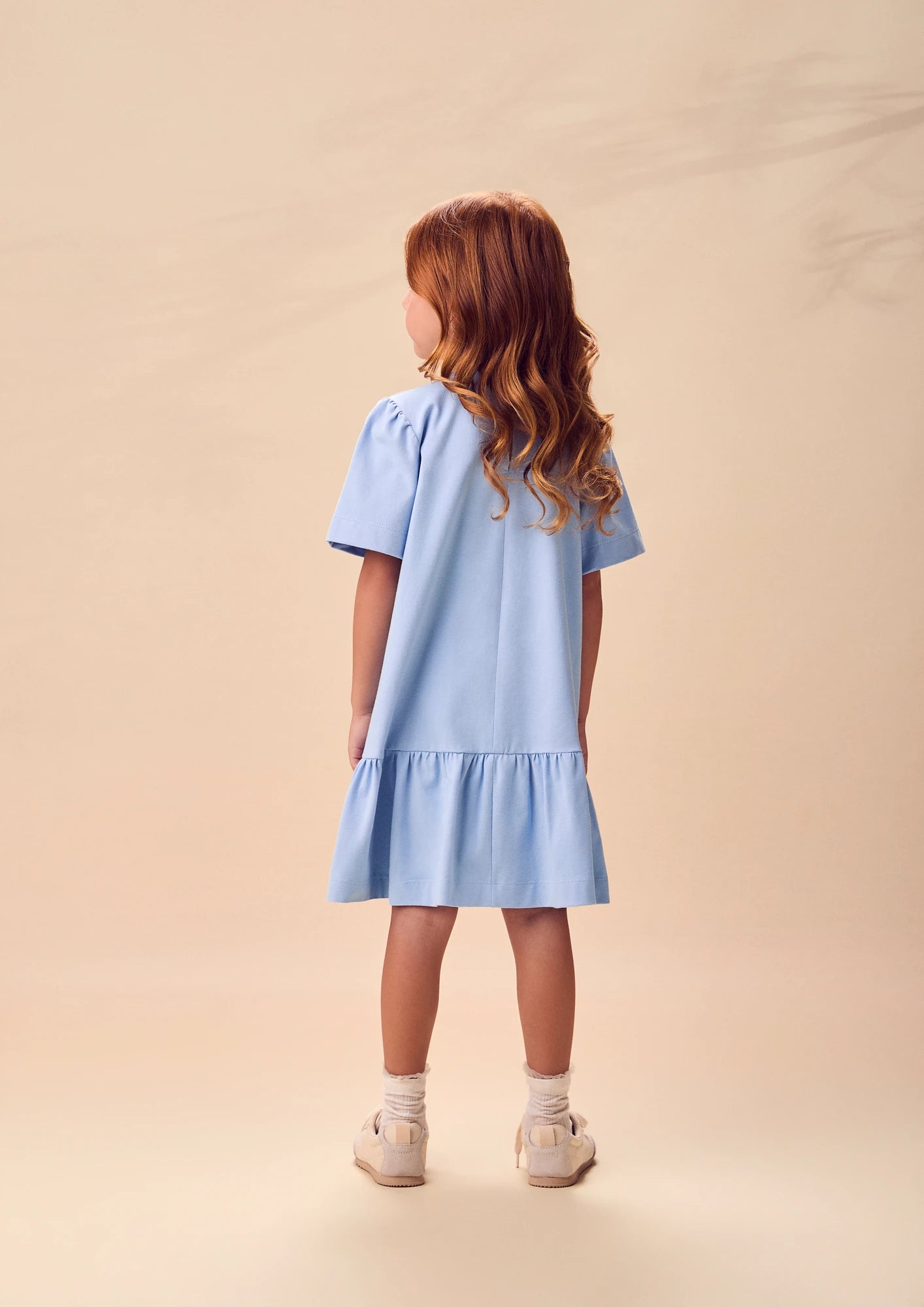 Vestido Infantil Animê Azul Moranguinho