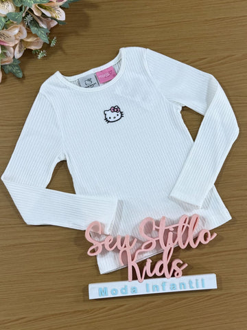 Blusa Infantil Momi Inverno Manga Longa Hello Kitty