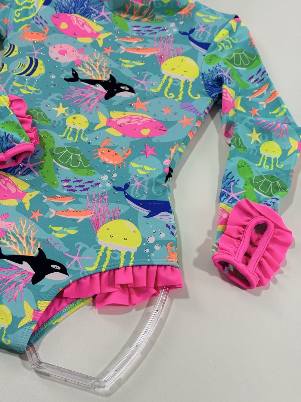 Maiô Infantil Siri Kids Manga Longa Aline Sea 39248