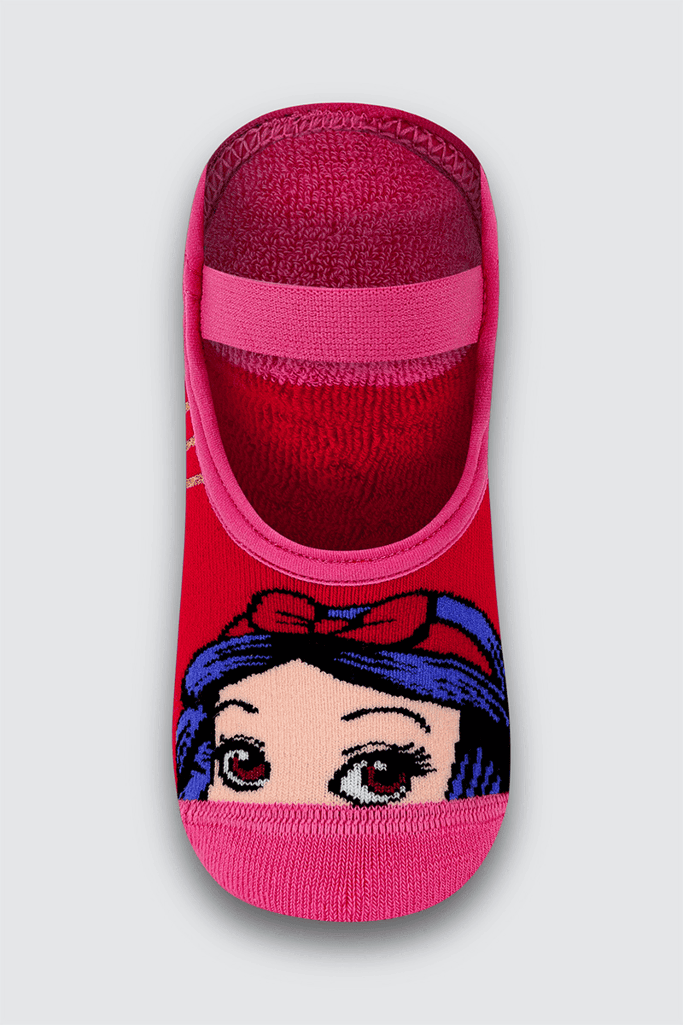 Meia Infantil Lupo Sapatilha Antiderrapante Branca de Neve Disney