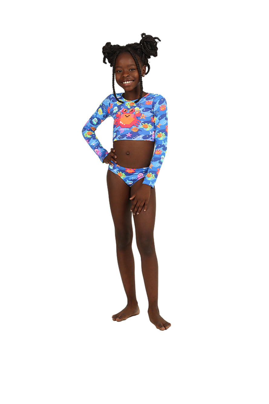 Biquíni Infantil Siri Kids com Cropped Manga Longa Lara Siri Play 39242